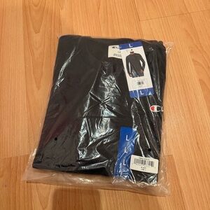 Champion Black Logo Long Sleeve Tee